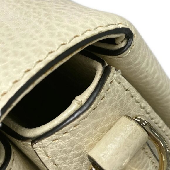 GUCCI Interlocking G Cream Leather - Shoulder Bag 884-080325 - Picture 8 of 14
